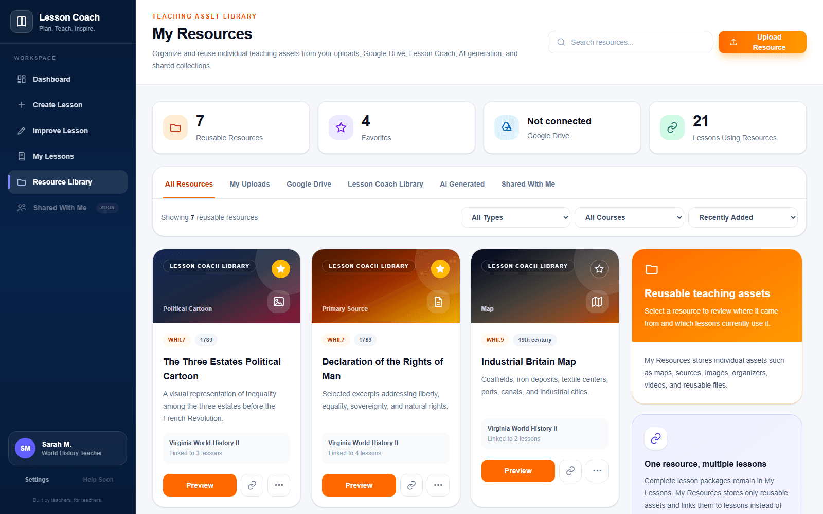 My Resources application screenshot